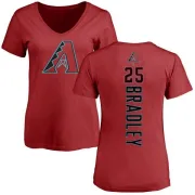 Archie Bradley Women's Arizona Diamondbacks Backer Slim Fit T-Shirt - Red