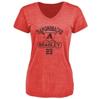 Archie Bradley Women's Arizona Diamondbacks Base Runner Tri-Blend T-Shirt - Red