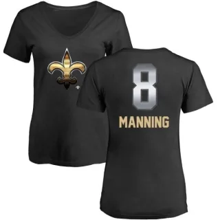 Archie Manning Women's New Orleans Saints Midnight Mascot T-Shirt - Black