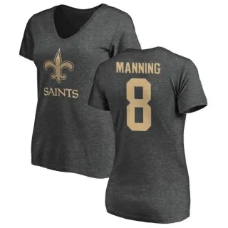 Archie Manning Women's New Orleans Saints One Color T-Shirt - Ash