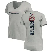 Arian Foster Women's Houston Texans Backer V-Neck T-Shirt - Ash