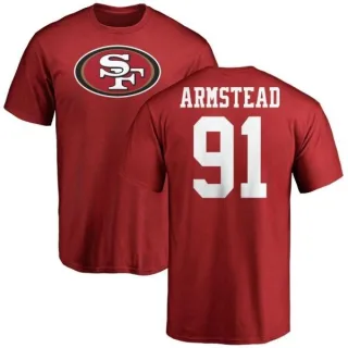 Arik Armstead San Francisco 49ers Name & Number Logo T-Shirt - Red