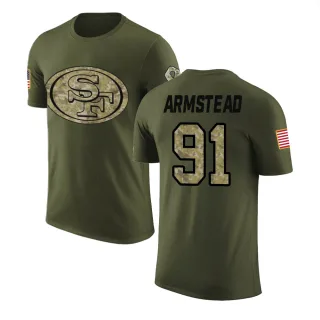 Arik Armstead San Francisco 49ers Olive Salute to Service Legend T-Shirt