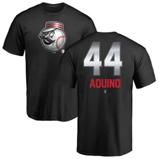 Aristides Aquino Cincinnati Reds Midnight Mascot T-Shirt - Black