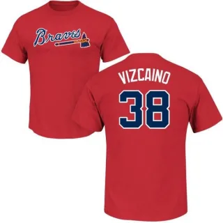 Arodys Vizcaino Atlanta Braves Name & Number T-Shirt - Red