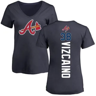 Arodys Vizcaino Women's Atlanta Braves Backer Slim Fit T-Shirt - Navy