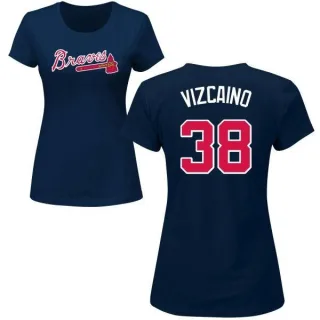 Arodys Vizcaino Women's Atlanta Braves Name & Number T-Shirt - Navy