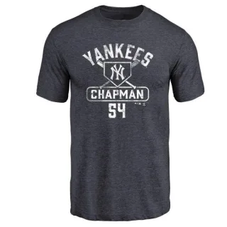 Aroldis Chapman New York Yankees Base Runner Tri-Blend T-Shirt - Navy