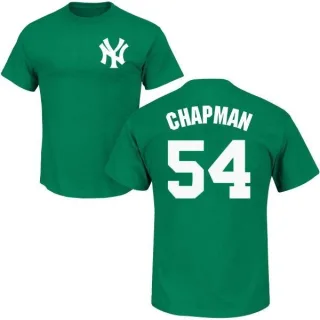 Aroldis Chapman New York Yankees St. Patrick's Day Name & Number T-Shirt - Green