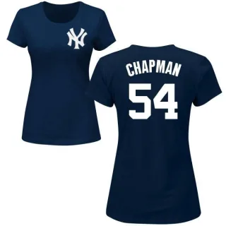 Aroldis Chapman Women's New York Yankees Name & Number T-Shirt - Navy