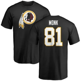 Art Monk Washington Redskins Name & Number Logo T-Shirt - Black