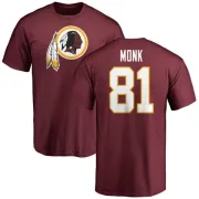 Art Monk Washington Redskins Name & Number Logo T-Shirt - Maroon