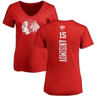 Artem Anisimov Women's Chicago Blackhawks One Color Backer T-Shirt - Red