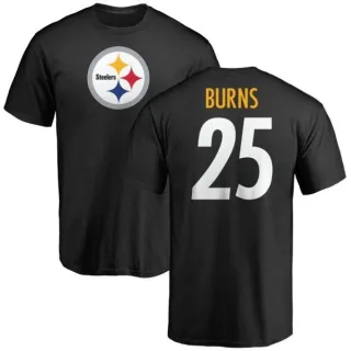 Artie Burns Pittsburgh Steelers Name & Number Logo T-Shirt - Black