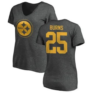 Artie Burns Women's Pittsburgh Steelers One Color T-Shirt - Ash