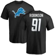 A'Shawn Robinson Detroit Lions Name & Number Logo T-Shirt - Black