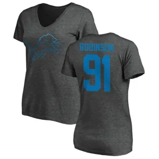 A'Shawn Robinson Women's Detroit Lions One Color T-Shirt - Ash