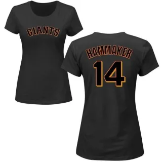 Atlee Hammaker Women's San Francisco Giants Name & Number T-Shirt - Black