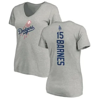 Austin Barnes Women's Los Angeles Dodgers Backer Slim Fit T-Shirt - Ash