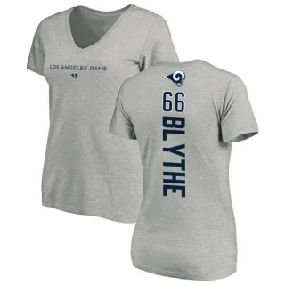 Austin Blythe Women's Los Angeles Rams Backer V-Neck T-Shirt - Ash