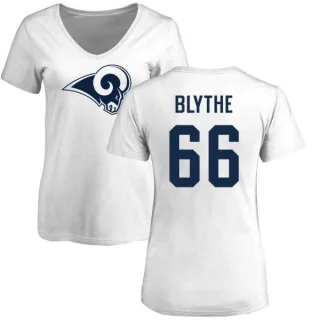 Austin Blythe Women's Los Angeles Rams Name & Number Logo Slim Fit T-Shirt - White