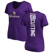 Austin Cutting Women's Minnesota Vikings Backer Slim Fit T-Shirt - Purple