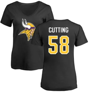 Austin Cutting Women's Minnesota Vikings Name & Number Logo Slim Fit T-Shirt - Black