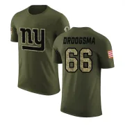 Austin Droogsma New York Giants Olive Salute to Service Legend T-Shirt