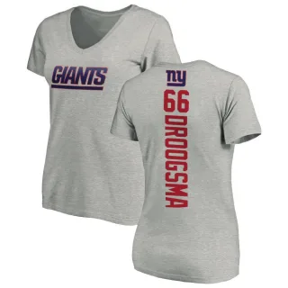 Austin Droogsma Women's New York Giants Backer V-Neck T-Shirt - Ash