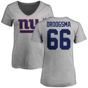 Austin Droogsma Women's New York Giants Name & Number Logo Slim Fit T-Shirt - Ash