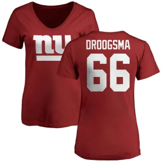 Austin Droogsma Women's New York Giants Name & Number Logo Slim Fit T-Shirt - Red