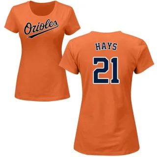 Austin Hays Women's Baltimore Orioles Name & Number T-Shirt - Orange