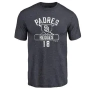 Austin Hedges San Diego Padres Base Runner Tri-Blend T-Shirt - Navy