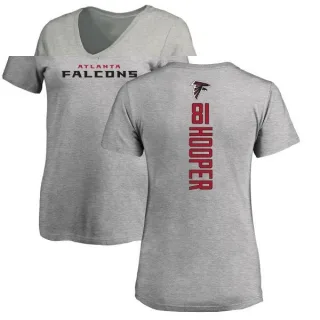 Austin Hooper Women's Atlanta Falcons Backer V-Neck T-Shirt - Ash