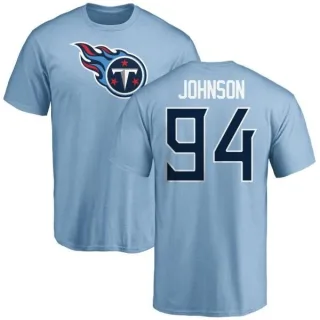 Austin Johnson Tennessee Titans Name & Number Logo T-Shirt - Light Blue