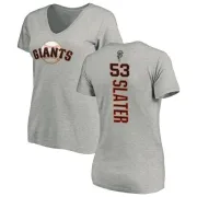 Austin Slater Women's San Francisco Giants Backer Slim Fit T-Shirt - Ash