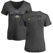 Austin Watson Women's Nashville Predators 2017 Western Conference Champions Name & Number V-Neck T-Shirt - Heather Gray