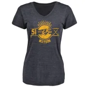 Austin Watson Women's Nashville Predators Insignia Tri-Blend T-Shirt - Navy