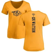 Austin Watson Women's Nashville Predators One Color Backer T-Shirt - Gold