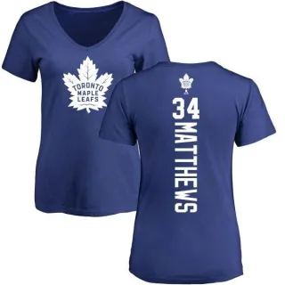 Auston Matthews Women's Toronto Maple Leafs Backer T-Shirt - Blue