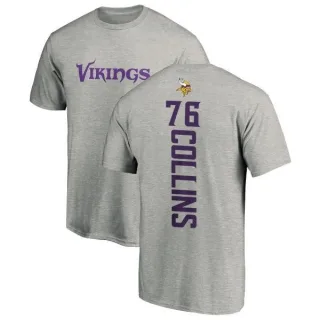 Aviante Collins Minnesota Vikings Backer T-Shirt - Ash