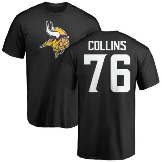 Aviante Collins Minnesota Vikings Name & Number Logo T-Shirt - Black