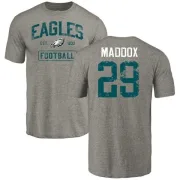 Avonte Maddox Philadelphia Eagles Gray Distressed Name & Number Tri-Blend T-Shirt