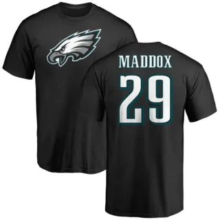 Avonte Maddox Philadelphia Eagles Name & Number Logo T-Shirt - Black