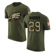 Avonte Maddox Philadelphia Eagles Olive Salute to Service Legend T-Shirt