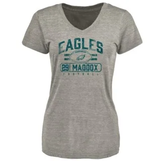 Avonte Maddox Women's Philadelphia Eagles Flanker Tri-Blend T-Shirt - Heathered Gray