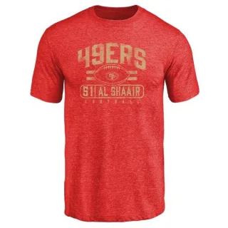 Azeez Al-Shaair San Francisco 49ers Flanker Tri-Blend T-Shirt - Red