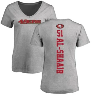 Azeez Al-Shaair Women's San Francisco 49ers Backer V-Neck T-Shirt - Ash