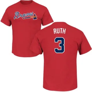 Babe Ruth Atlanta Braves Name & Number T-Shirt - Red