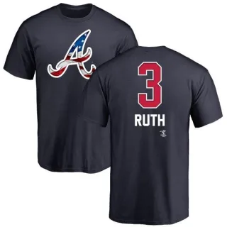 Babe Ruth Atlanta Braves Name and Number Banner Wave T-Shirt - Navy